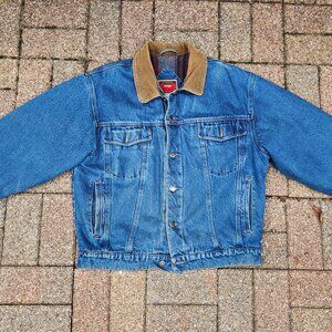 Vintage Wrangler Hero Denim Jacket Blanket Lined Size M